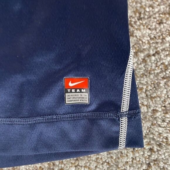 Nike Shirt Womens Small Blue V Neck Athleisure Running Gym Logo Dri Fit Logo - Picture 5 of 11